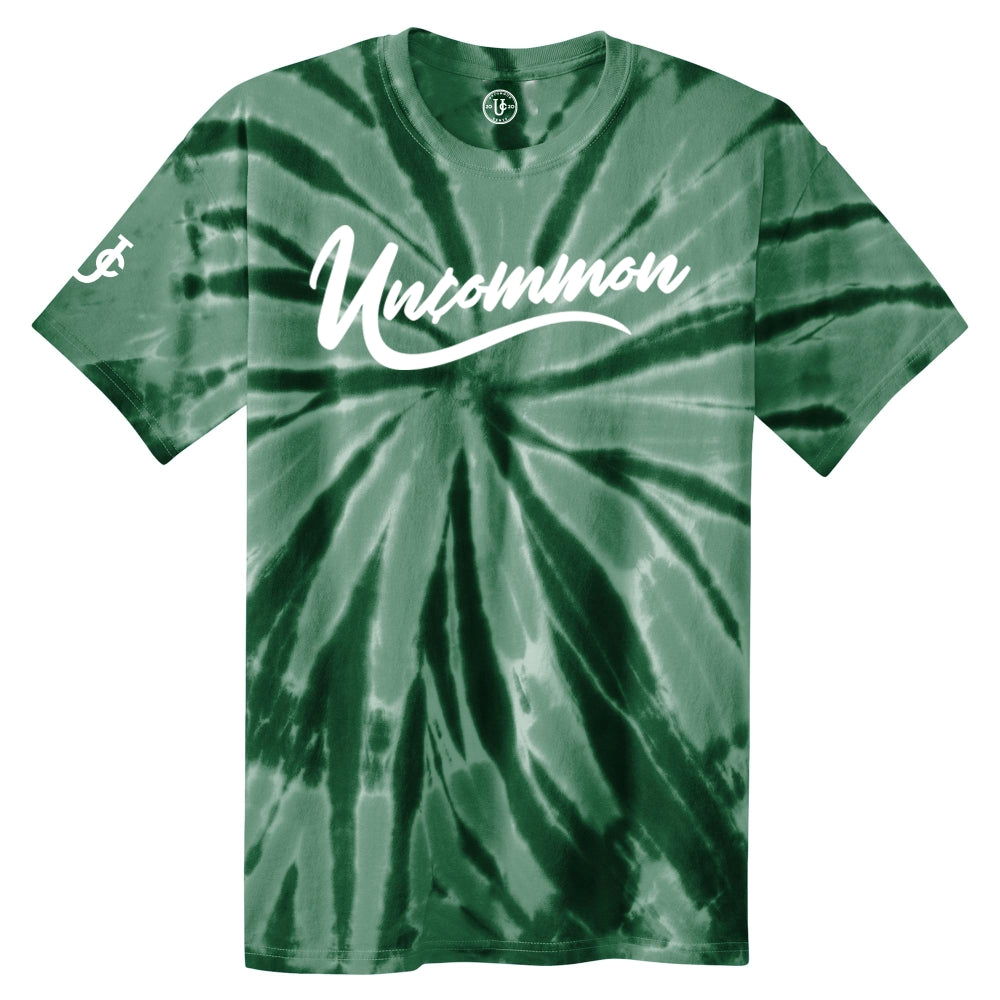 Mens Tie Dye Tee Grey/Volt Green